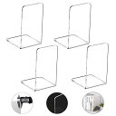 ノンスリップブックエンド、ヘビーメタル非スキッド頑丈な電話ブース装飾ギフトBookshelf Office Schoolライブラリ Plastic Acrylic_2 Pairs