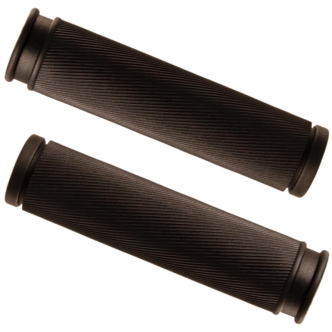 自転車用 ハンドル グリップ マウンテンバイク クロスバイク対応 滑り止め ゴム製 ブラック