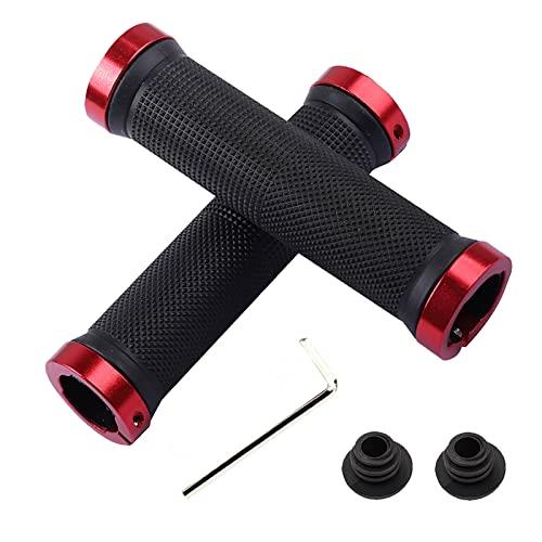 自転車 グリップ 滑り止めゴム製 ハンドルグリップ 内径22mm 左右セット 六角レンチ付き 疲労軽減 滑り止め 握りやすい MTB BMX マウンテンバイク ...