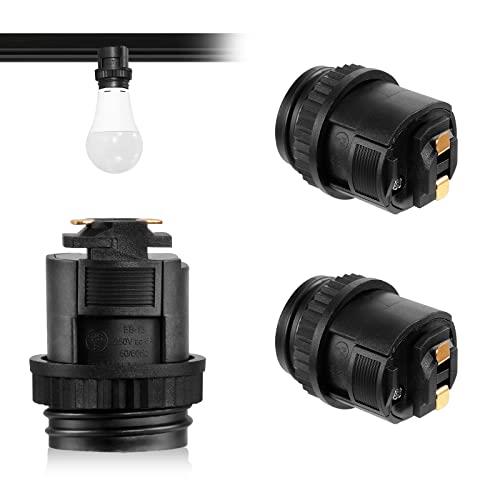 Aiwode 照明ダクトレール用電球ソケットE26口金、ライティングレールソケット ライティングレール to E..