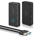 RSHTECH USB 切り替え 3.0 PC 2台用 2入力5出力 5Gbps USB 切替器 オーディオ付き マウス キーボード プリンタ 対応 手動切替器...
