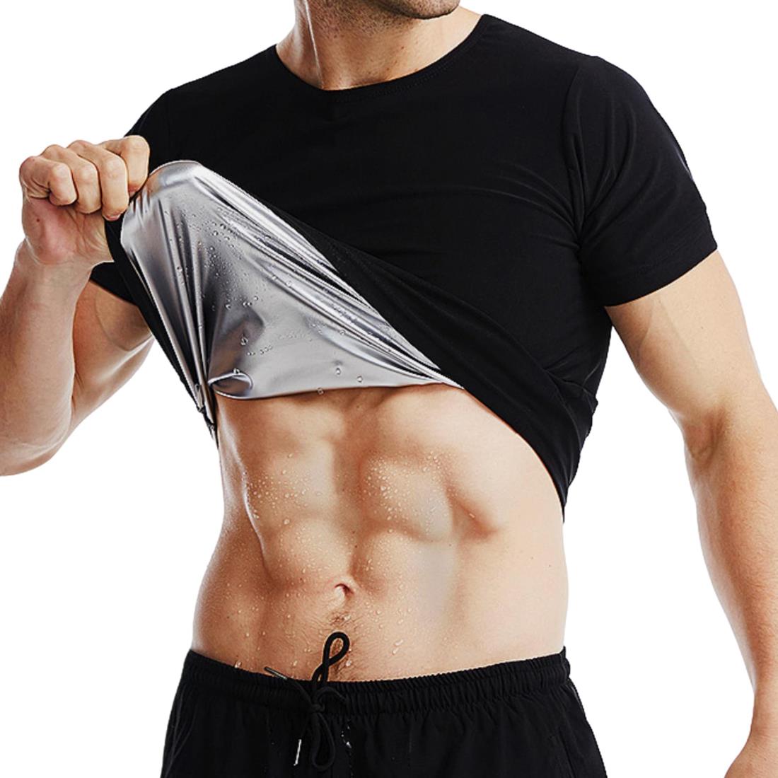 [GOKEI] サウナスーツ 半袖 メンズ 発汗ウェア サウナ効果 発汗 Tシャツ 洗濯可 ランニング スポーツウ..