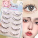 つけまつげ ナチュラル 5ペア 人気 透明軸 芯が柔らか 超軽量 柔らかく 手作り 女優まつげ コスプレメイク つけまつげ (K-15)