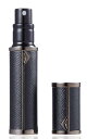 アトマイザー 香水アトマイザー 詰め替え SINMONS 香水噴霧器 2-2.5mm径 5ml PUレザー レディース メンズ (黒2-HBH)