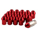 RUIEN アルミ製 ホイール ロックナット M12 x P1.5 20個セット 高さ35mm 外七角 テーパー60 4穴/5穴用 19HEXソケット付 ショー...