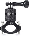 HSU ハンドルバー シートポスト カメラホルダー 360°回転 アルミ製品 自転車固定 Hero11/10/9/8/7/6/5対応 及び他のアクションカメラ (ブラック)