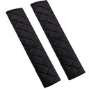 JX-SHOPPU シートベルトクッション シートベルトカバー クッション パッド 2本セット ショルダーパッド 車 カー用品 カスタム おしゃれ (ブラック)