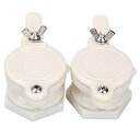 2個セット ナイロン 蜂蜜 バルブ 蜜口 養蜂器具 ホワイト