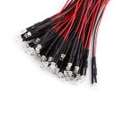 Lecxin LEDダイオード、低消費電力DC 9-12V 50pcsLEDダイオード用に配線済み(青色光, 3mm)