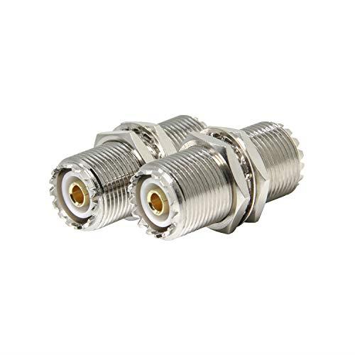 MJ MJ 中継コネクタ 2個 両端M型 メスメス wuernine 同軸ケーブル 無線機アンテナなど 中継用 ナット付き