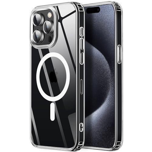 【米軍規格・MagSafe対応】Gtsoho iPhone 15 Pro Max ケース 用 ケース 透明 マグネット搭載 ワイヤレス充電 耐衝撃 耐久性 全面...