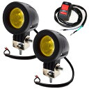 Meliore 汎用 LED 小型 スポット ライト 2個 セット 12V 24V バイク 10W ON OFFスイッチ 付き CREE 丸型 ヘッドライト フ...
