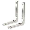 Homeme 棚受け 金具 L字型 ブラケット ステンレス製 耐荷重25-75KG 2本入 壁 棚 棚支え 金具 ネジ付 30cm