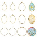 OLYCRAFT 30点 レジン枠 レジン空枠 円形 しずく形 楕円形 レジンフレーム 手作り 手芸 DIY ハンドメイド 素材 ジュエリー アクセサリー パー...