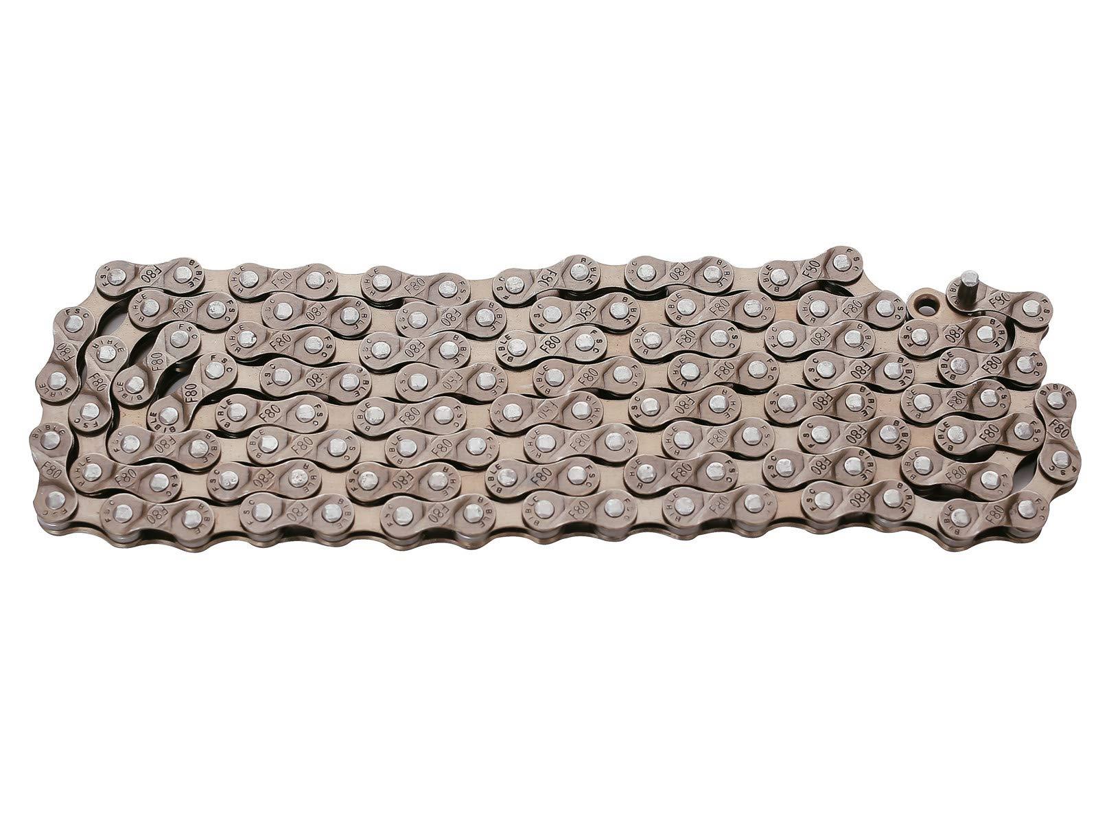FSC変速自転車用チェーン、6速、7速、8速通用、116L 型番:F80 (ブラウン)