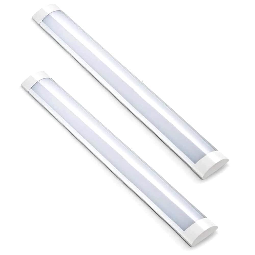 LEDベースライト 60cm 【2本】 LED蛍光灯 20W形 器具一体型 LEDキッチンベースライト 薄型直管蛍光灯 ..