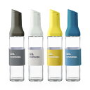 ColorfulHome オイルボトル 醤油差し 液だれしない 4本セット 見せる収納 スタイリッシュ 片手 ガラス 調味料入れ 油入れ ドレッシングボトル 調...