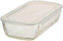 HARIO(ハリオ) 日本製 耐熱ガラス製 保存容器 角 900ml BUONO kitchen KSTL-90-TW クリア