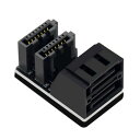 Cablecc デュアルSATA 7ピンメス~90度角度7ピンオス垂直...(2)