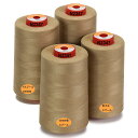 New brothread 5000M巻/4個セット ロックミシン糸 60番 ミシン用糸 ポリエステル糸 キルティング糸 手縫い糸 手芸裁縫糸 40S/2 (T...
