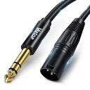 6.35mm to xlrケーブル, Veetop TRS 6.35mm (1/4 インチ) オス to XLR オスケーブル, 6.35mm - XLR オス 3ピン オーディオ ケーブル,XLRオスから1/4 インチジャック TRSケーブル, XLRオス - 1/4 TRS ステレオギターケーブル 2M