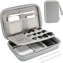 ProCase ガジェットポーチ、防水性のあるEVA材、大容量、3層仕組み MacBook アダプタ・ Magic Mouse 2・ USB Flash Dis...