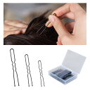 aninako U字ピン Uピン 150本 5cm+6cm+7cm 各50本入り ヘアピン ユーピン 玉付き 収納ケース付き ヘアアクセサリー 段付き ヘアクリ...