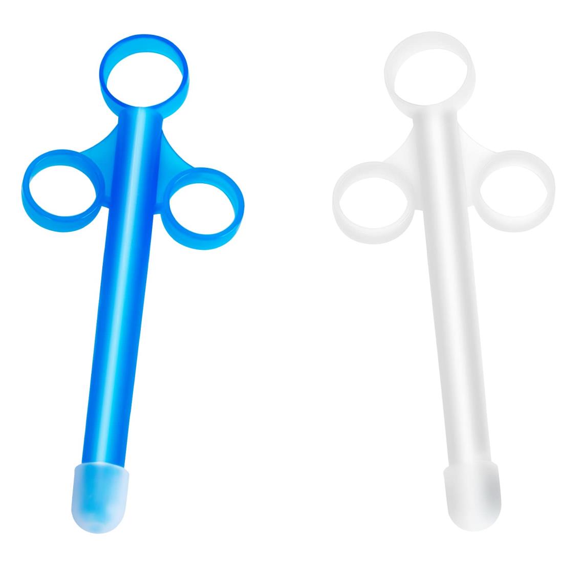 Ninonly ローション注入器 10ml大容量 シリンジ 2本セット プラスチック ラブ注入 プラグ（ブルー＆白）