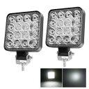 UNI-SHINE LEDワークライト 3.5インチ LED作業灯 48W 作業灯 led 12v IP68 車用 ワークライト 16連LED led作業灯広角...