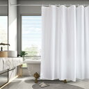 AooHome シャワーカーテン 150cm丈 防カビ 防水 ユニットバス お風呂カーテン 軽量 ポリエステル製 ホテル 高級 無地 白 バス用品 間仕切り 目...