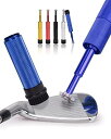 ゴルフ ウェッジクリーナー ナイロンブラシ 溝掃除器具 ケースハンドル一体化 クラブ掃除 溝掘る ウェッジU&V角溝用 メンテナンスツール ヤスリ グルーブ 六...