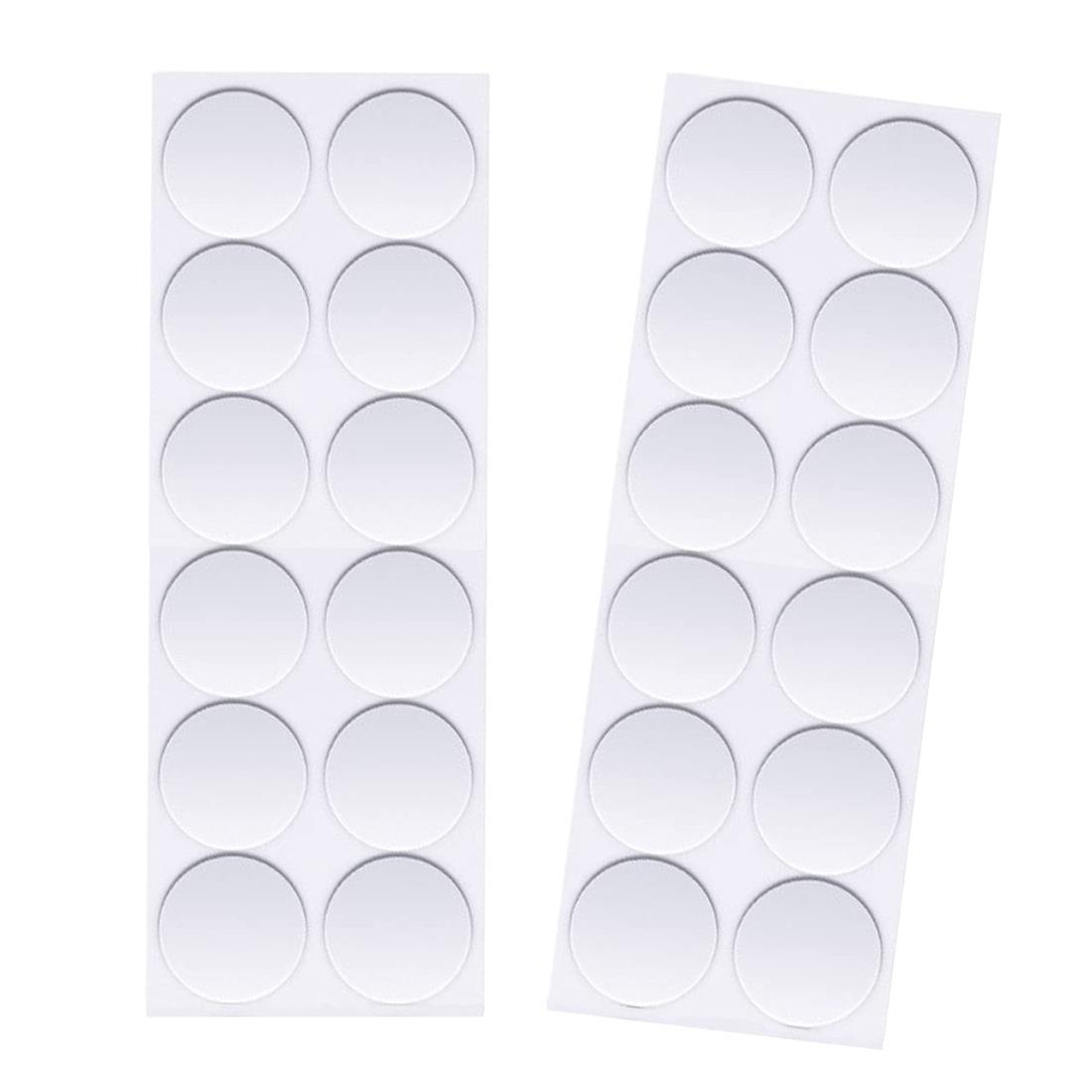 両面テープ 丸型 透明超強力 家庭用 業務用 すぐ使える はがせる (4cm 24枚)