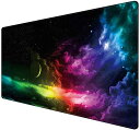マウスパッド 超大型 防水 ゲーミング マウスパッド 90*40cm キーボードパッド 滑り止めゴム底 滑り止め マウス対応 耐洗い表面 快適操作性 (星空)