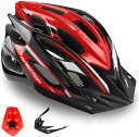 BASECAMP 自転車 ヘルメット 大人用 LEDライト ロードバイク ヘルメット サイクリングヘルメット 超軽量 サンバイザー付き 虫対策 予備用電池付き ...
