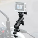 カメラマウントホルダー 360°回転 角度調整 ハンドルバー 1/4スレッドのカメラマウント付き カメラホルダー 自転車・バイク・オートバイクリップマウント GoProHero10/9/8/7/6/5/4アクションカメラなどのMotoバイクハンドルバー