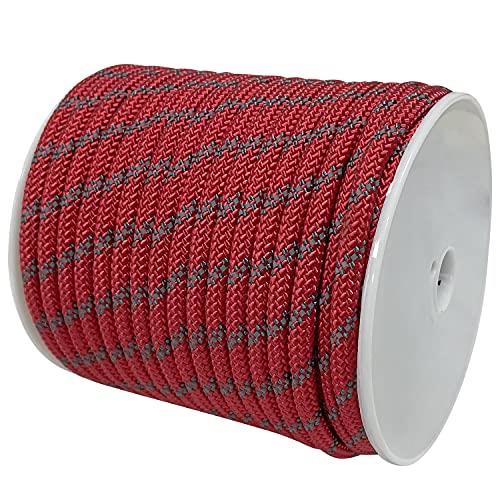 Sutekus テント用ロープ ロープ直径8mm パラコード 反射材入り 張り綱 耐荷重2000Kg（2トン）全長40m (..