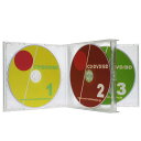 CDケース 日本製PS24mm厚3枚収納マルチケースクリア 3個セット DVD・ブルーレイケースとしても使える