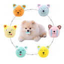 Adusaラテックス犬噛むぎくしゃくボールおもちゃフェイスフェッチプレイ玩具用子犬小型中ペット犬6pc