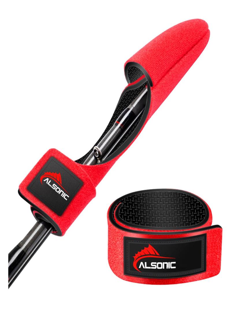 サムコス ティップカバー 釣り ロッドベルト ロッドカバー トップカバー 折れ防止 穂先保護 マジックテープ ロッド結びバンド 収納アクセサリー 釣り用品 釣り...