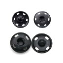 雲見 スナップボタン 15mm 20足 ボタン 打ち具不要 簡単取付け 金属ボタン DIY手作り 縫い付けタイプ 裁縫材料 縫製衣類 スナップ ボタン ブラック