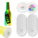 光るコースター LEDコースター 10枚入り 3点灯モード (RGB 発光)
