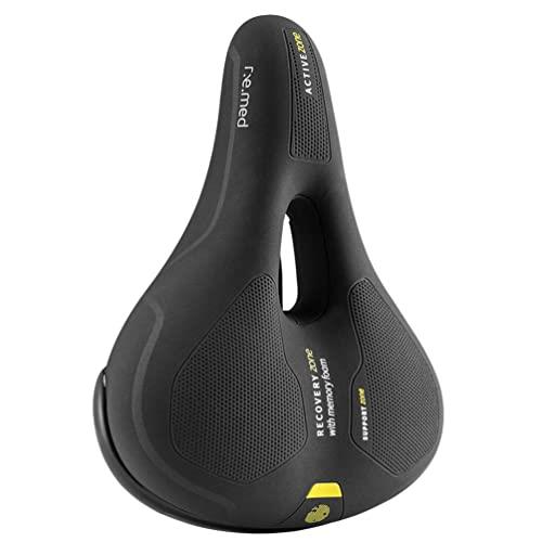 SELLEROYAL(セラロイヤル)サドル 自転車 クッション お尻痛くない 超肉厚 低反発 衝撃吸収 穴あき 防水PU ロードバイク ママチャリ(60°モデレ...