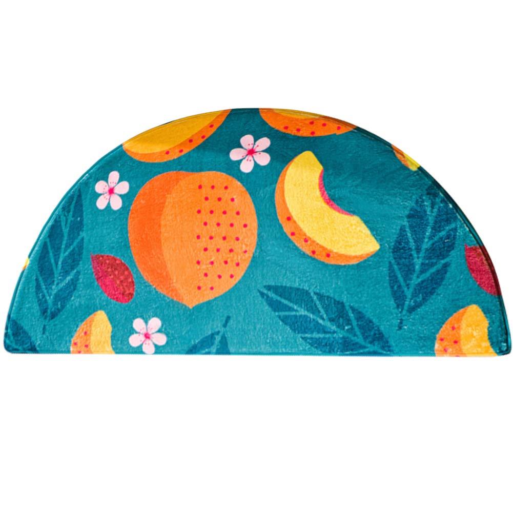 YUYAKESHI玄関マット カーペット ドアマット 室内用 泥落とし 滑り止め 半円 キッチン バスルーム 吸水..