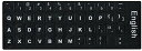 英語キーボードシール 黒地 白文字 キーボードラベル マット加工 En...(2)