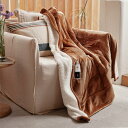 GOTCOZY 電気毛布 掛け敷き兼用 - 180×130cm フランネル電気ブランケット 6段階温度調整 10時間自動停止タイマー付 速暖 節電 丸洗い可能 暖房器具 防寒対策(茶色っぽい)