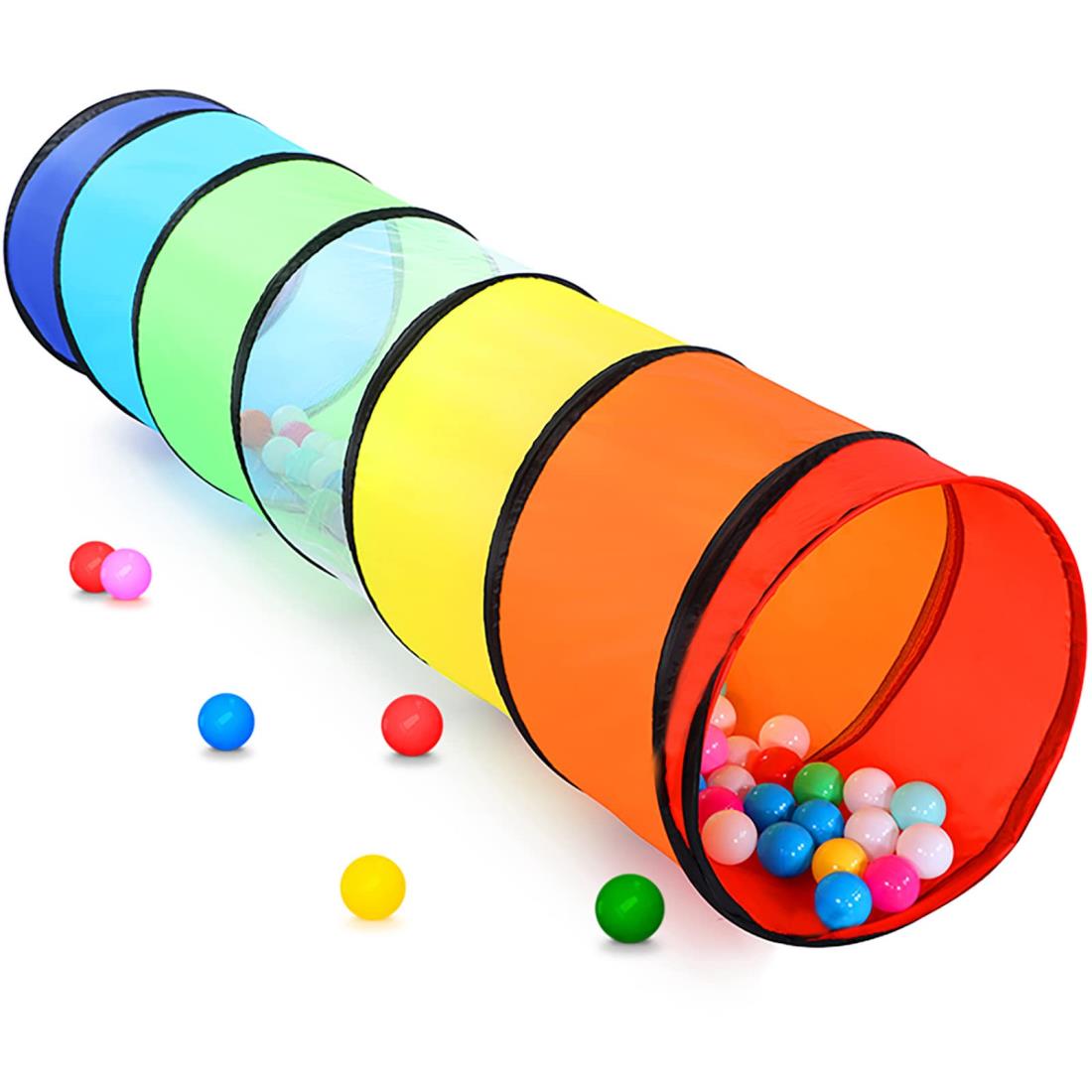 キッズテント トンネル 子供 室内テント ベビー 赤ちゃん 女の子 ボールプール ワンタッチ ベビー用室外/室内遊具 収納袋付き 折り畳み式 誕生日・子どもの日・出産祝いのプレゼントに最適 おままごと 知育玩具 (ワンタッチのトンネル)