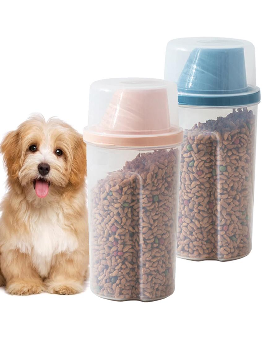 TerraShine フードストッカー 1000ML フードストッカー 透明ストッカー キャニスター 密閉 大容量 鮮度 湿気防止 キープ 計量カップ付き ペッ...