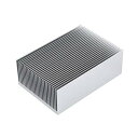ヒートシンク 大型 冷却 フィンアルミ 100 x 69 x 36mm クーラー 27 フィン 冷却板 放熱板 銀色