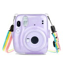 kinokoo チェキケース,Fujifilmチェキinstax mini 11ケース mini11カメラケース ハードケース PCカバー ショルダーストラップ...