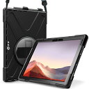 ProCase Surface Pro 7 保護ケース 耐衝撃 バンパーケース 360°回転スタンド機能 調節可能なショルダーストラップ 対応端末: Surfa...